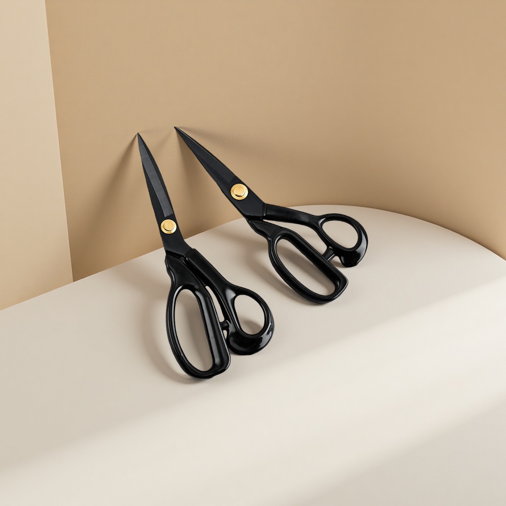 Black scissors, professional fabric cutting scissors, stainless steel sharp, multi-functional household scissors Application Scenario