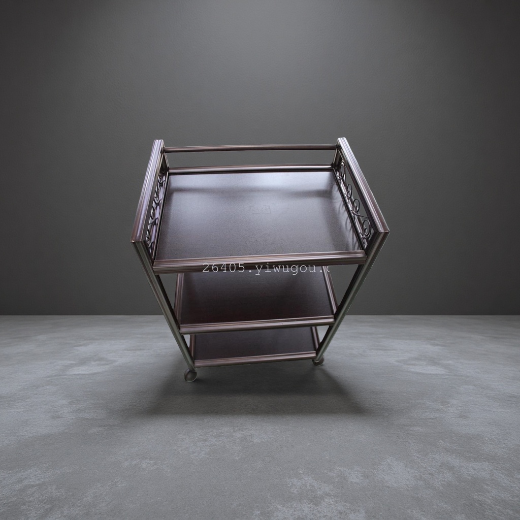 The three-layer metal-framed storage rack for the living room, bedroom and kitchen is durable and load-bearing Specification image