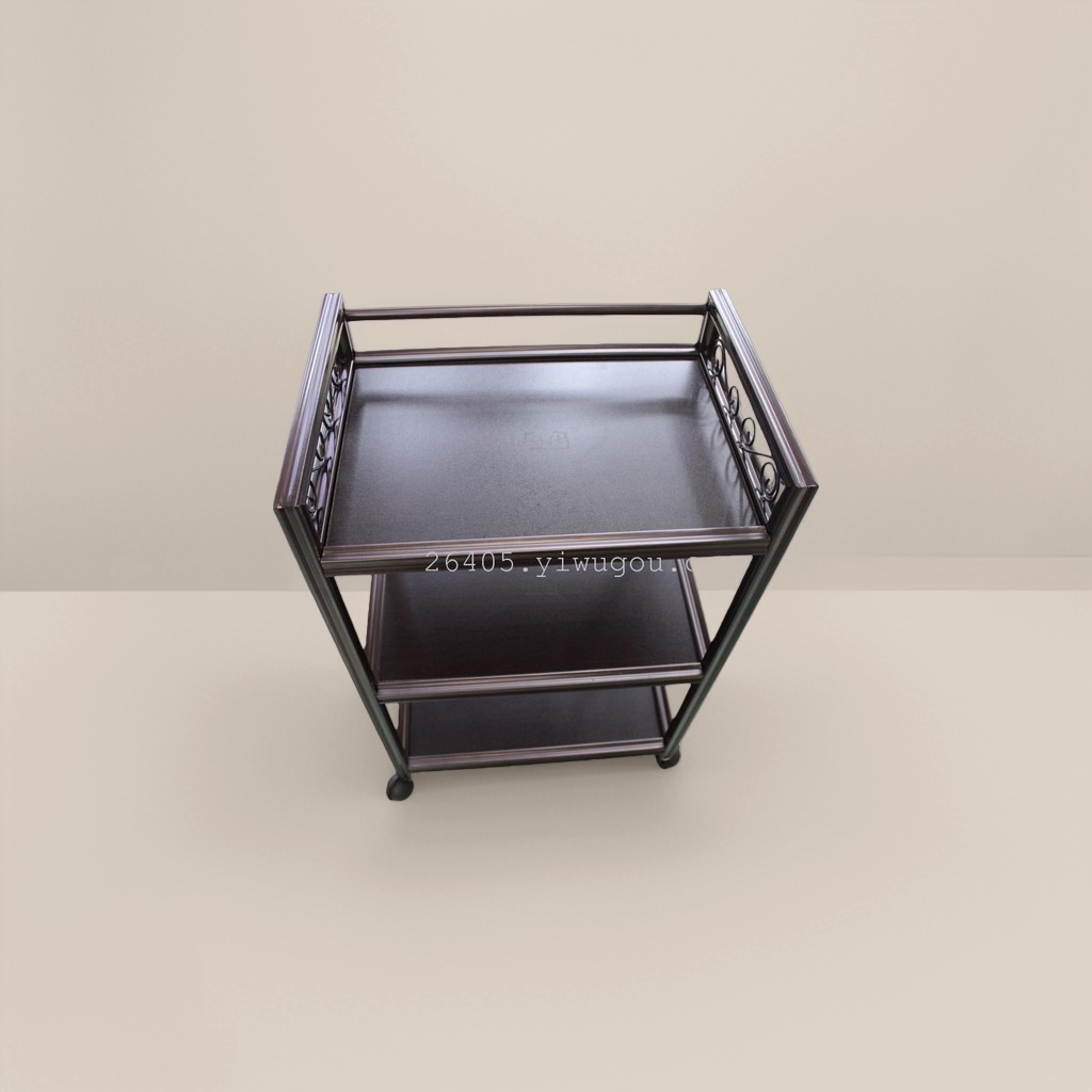 The three-layer metal-framed storage rack for the living room, bedroom and kitchen is durable and load-bearing details Picture