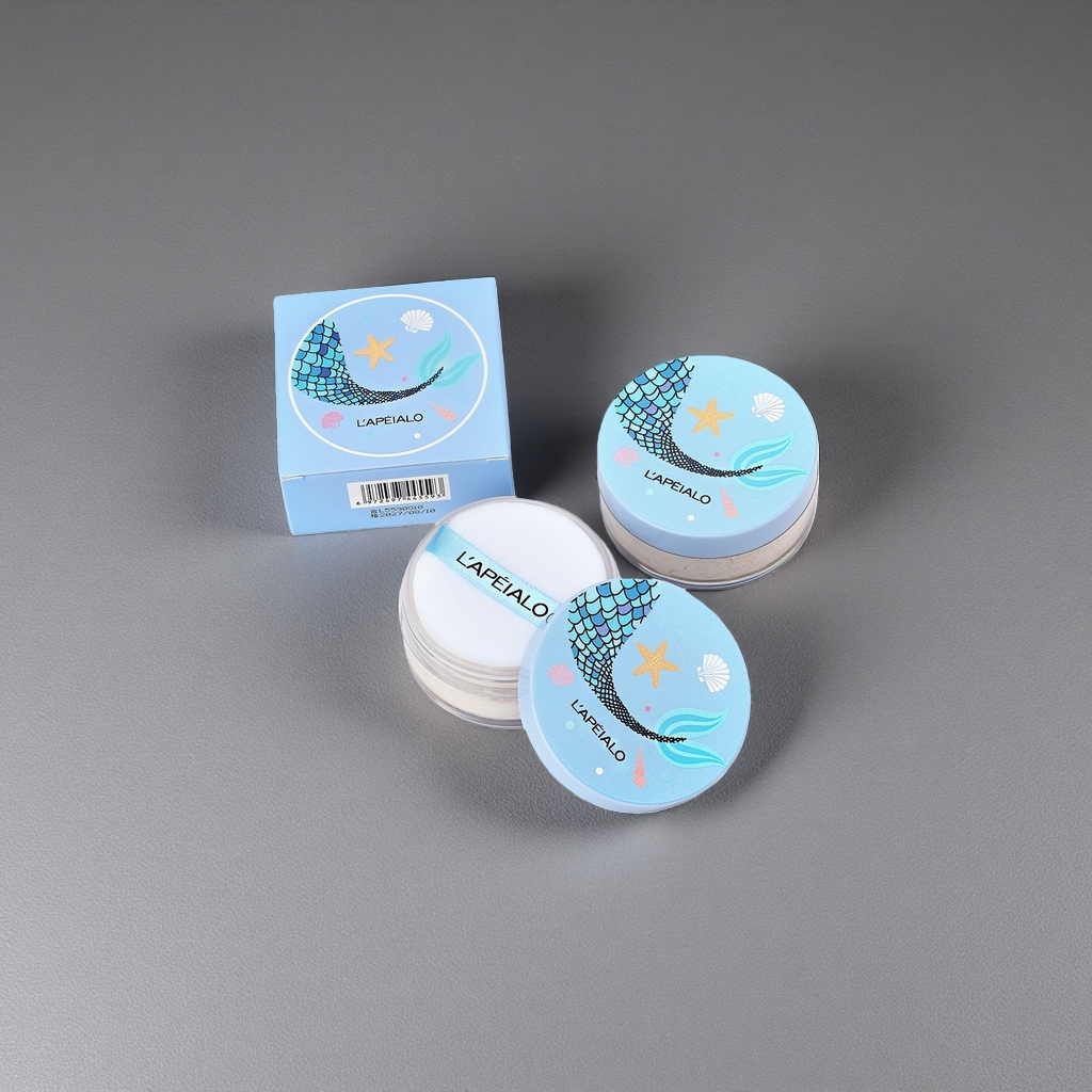 A multi-layered portable cosmetic storage box with a beauty fish tail pattern Specification image