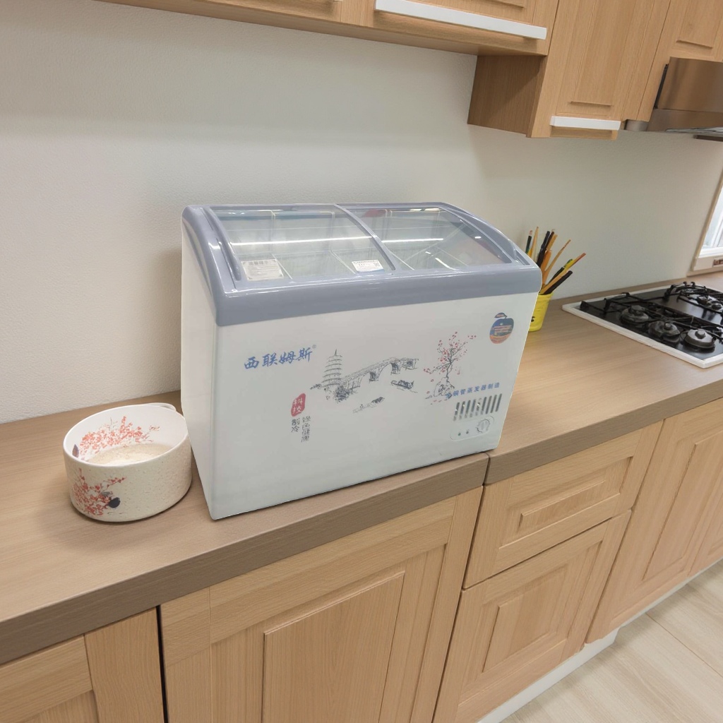 Household energy-saving and silent freezer, horizontal freezing and refrigeration integrated machine, large-capacity preservation and quick freezing details Picture