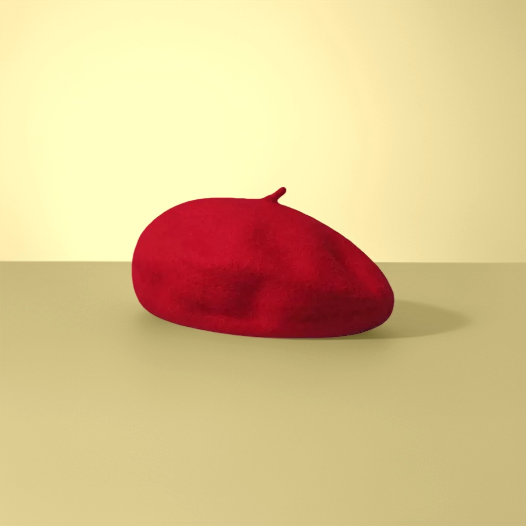 Woolen pumpkin beret keeps you warm and looks good on your face. Girls wearing woolen hats in autumn and winter