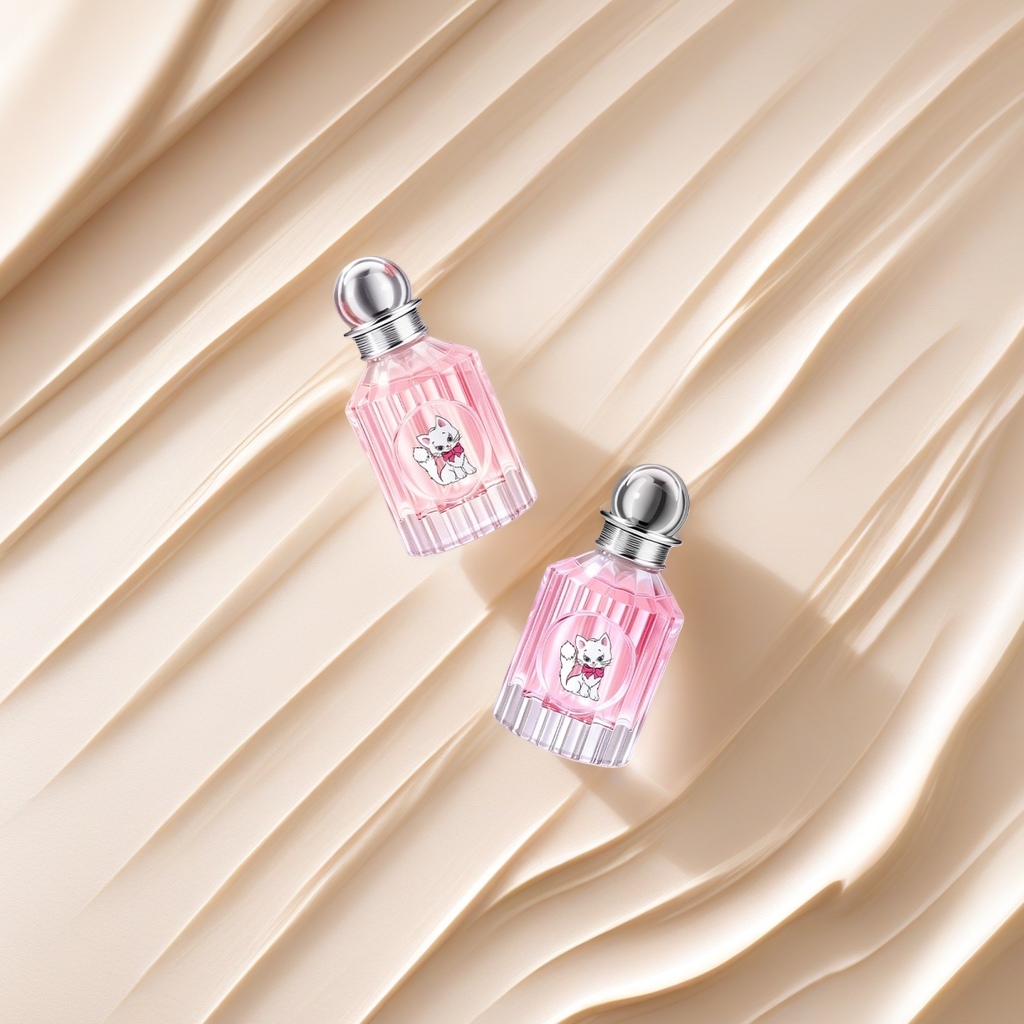 Pink perfume bottle, glass spray bottle, 100ml empty bottle, refillable home fragrance accessory details Picture
