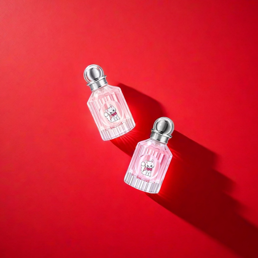 Pink perfume bottle, glass spray bottle, 100ml empty bottle, refillable home fragrance accessory Application Scenario