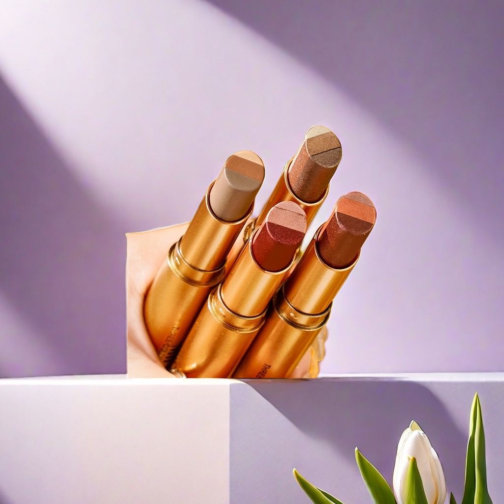 Golden shell lipstick, long-lasting color display, moisturizing matte lipstick Application Scenario