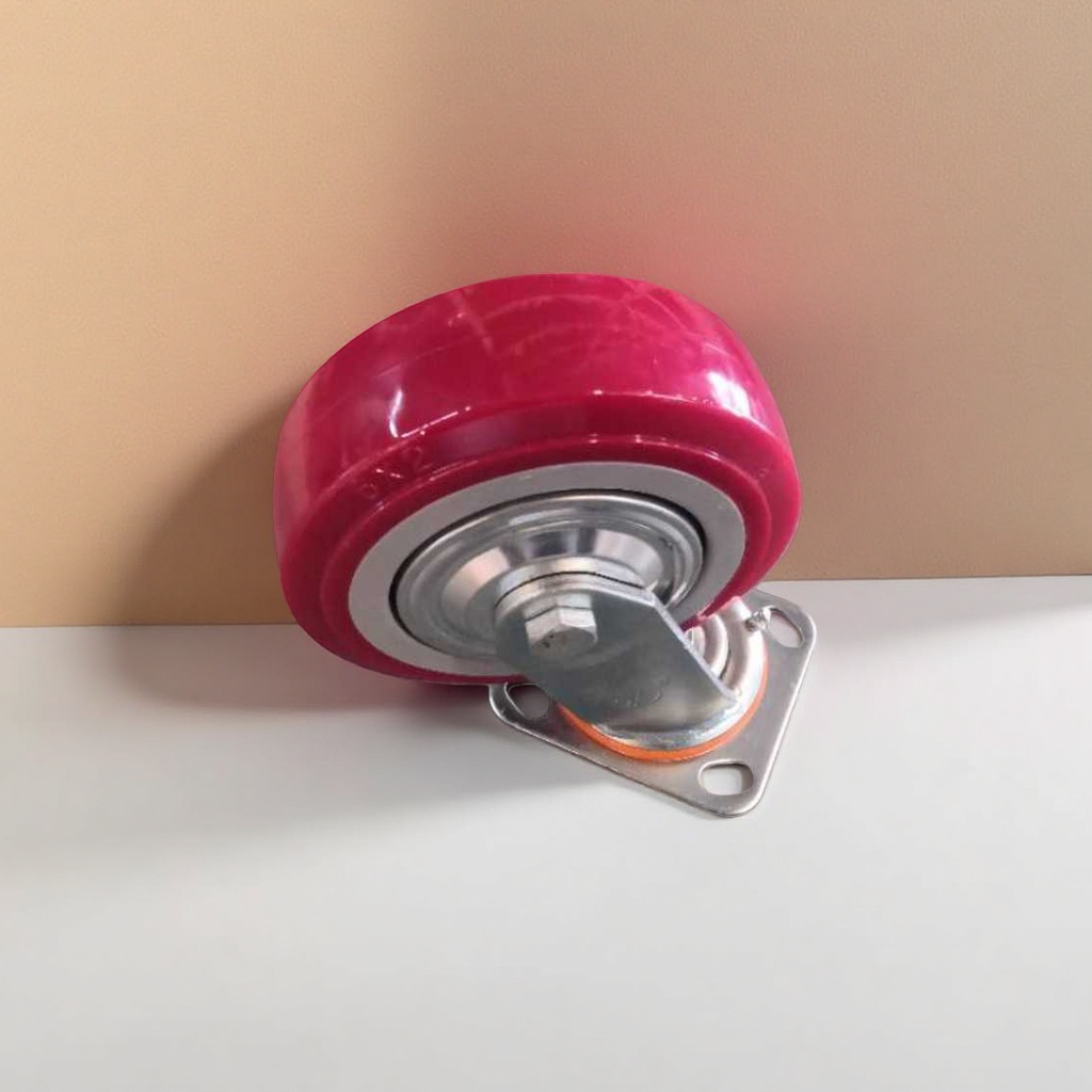 Red wheel universal silent load-bearing pulley furniture casters set details Picture