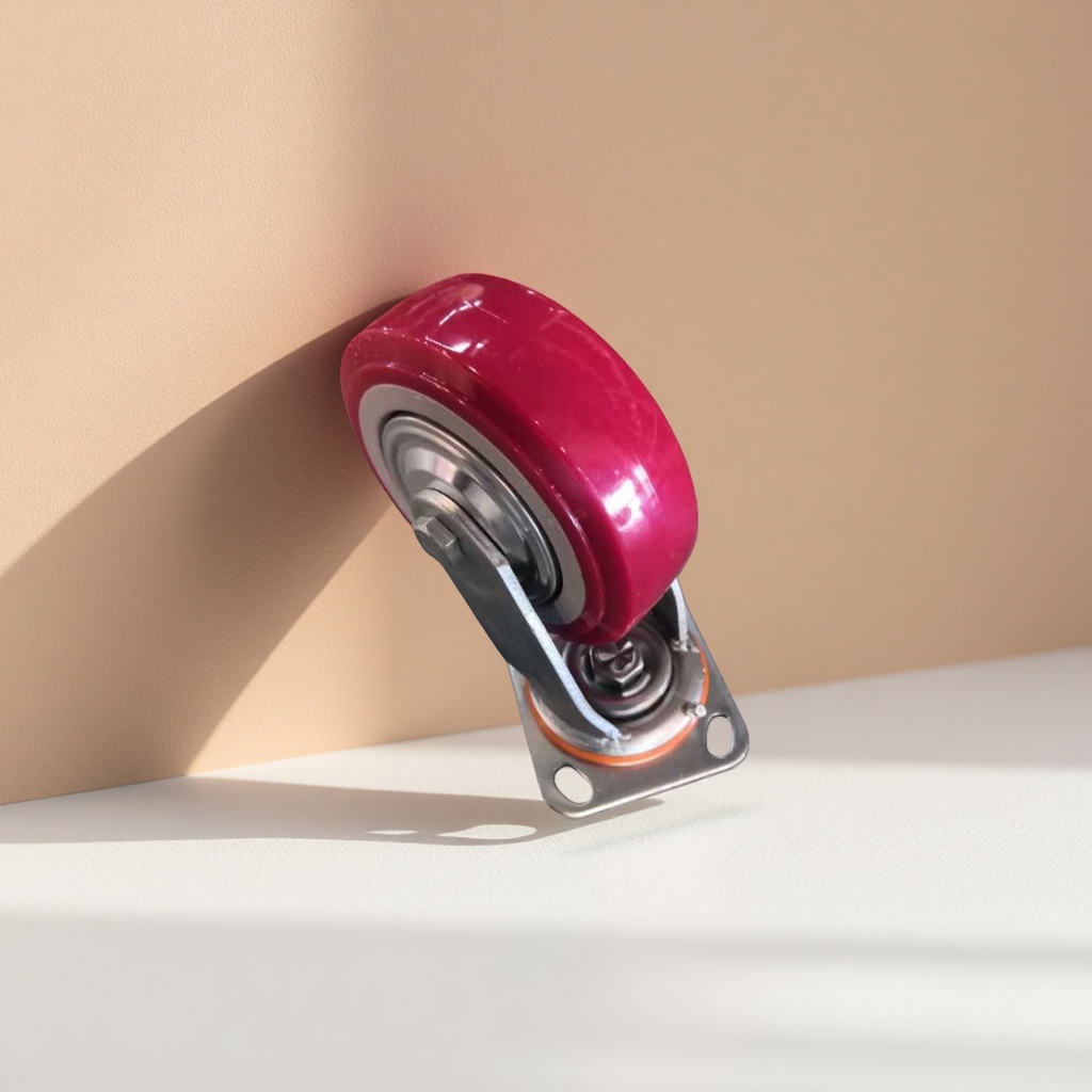 Red wheel universal silent load-bearing pulley furniture casters set Specification image