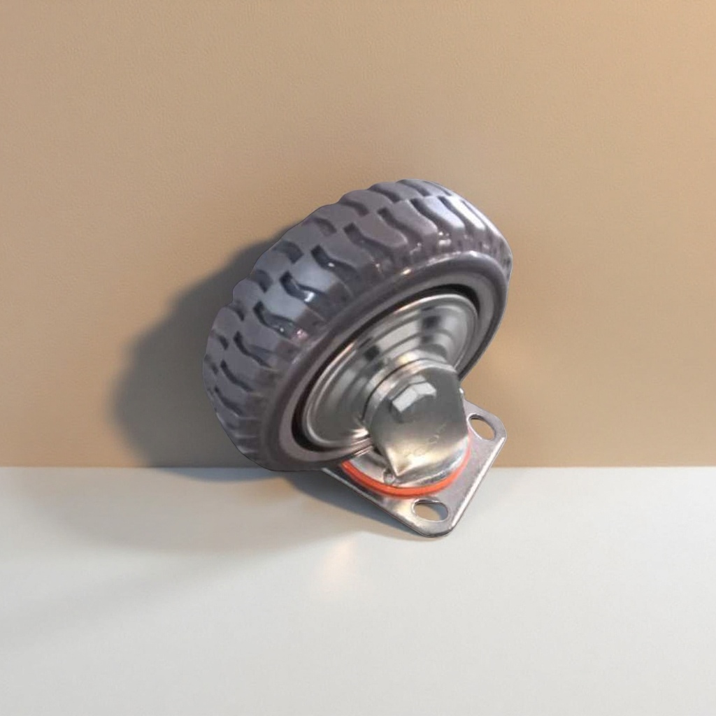 Industrial wheels, heavy-duty load-bearing swivel wheels with brakes, silent and wear-resistant 3-inch Specification image