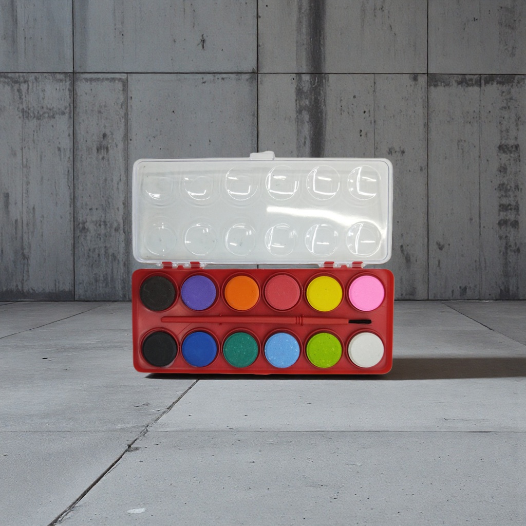 Caja de pintura de acuarela 24 colores juego de pintura de acuarela portátil de nivel profesional que incluye pincel de paleta de color Application Scenario