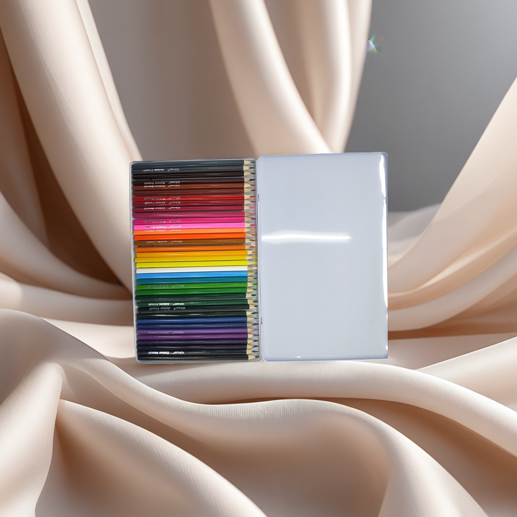 Deli Water-soluble colored pencils in 24 colors with PP material pencil case student art drawing set details Picture