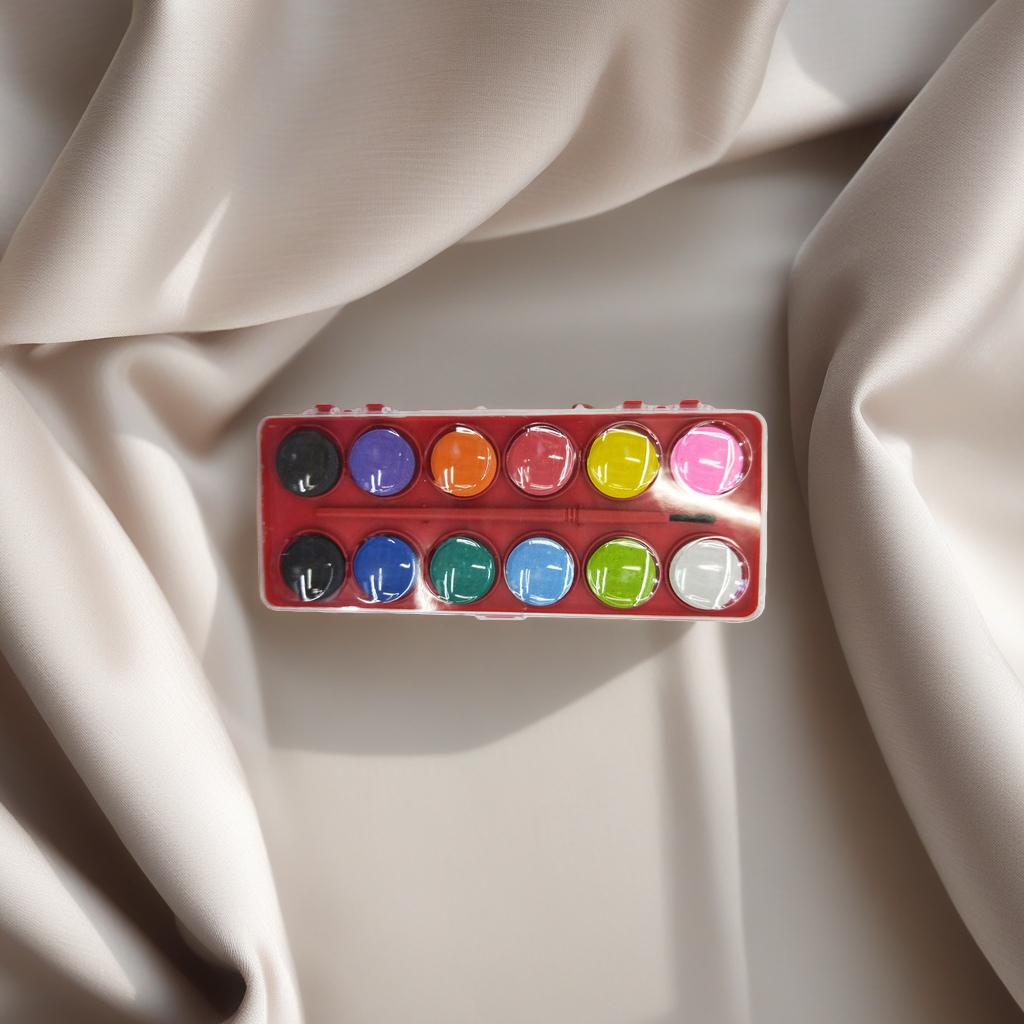 Seguro para niños no tóxico color acuarela pigmento disco 12 colores tearable stickers herramientas especiales de pintura