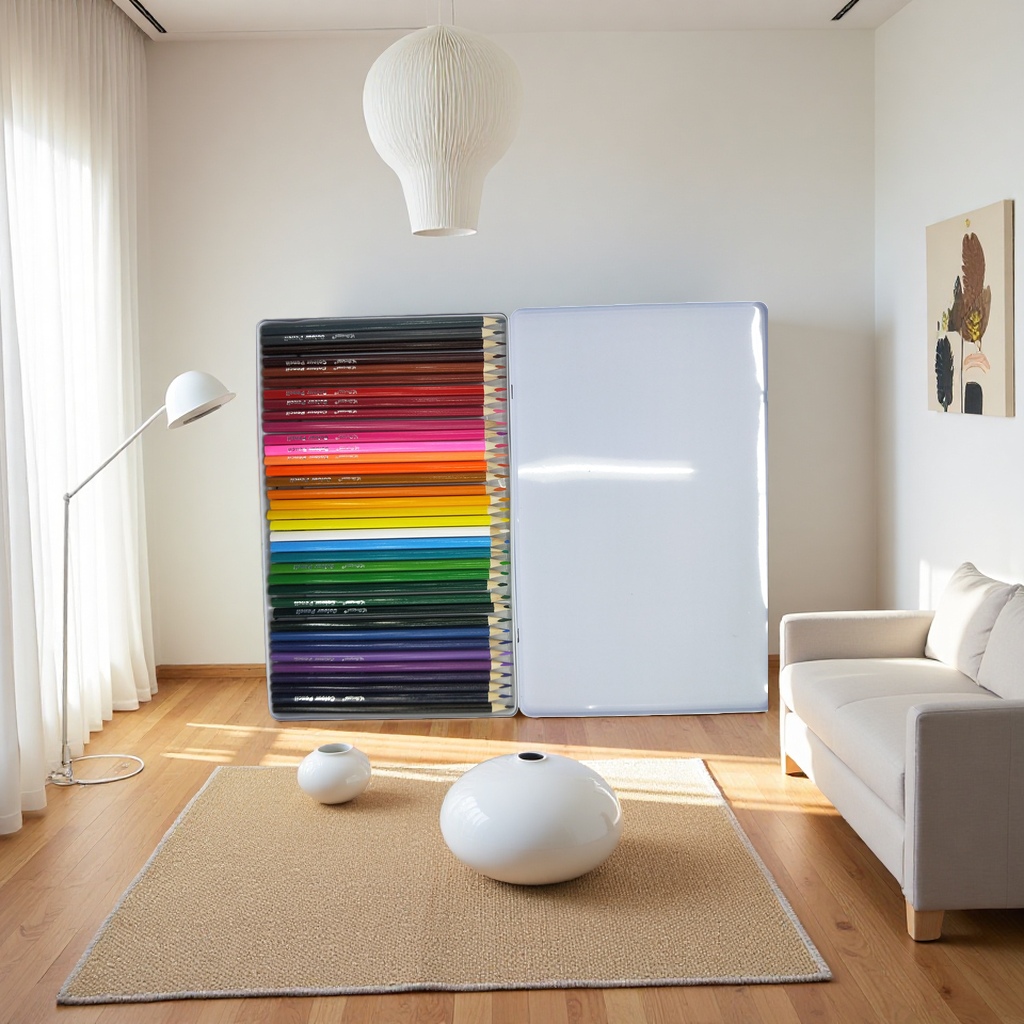 أقلام رصاص بالألوان (12) خشبية ملونة بأغلفة من أقلام الرصاص الملونة Specification image
