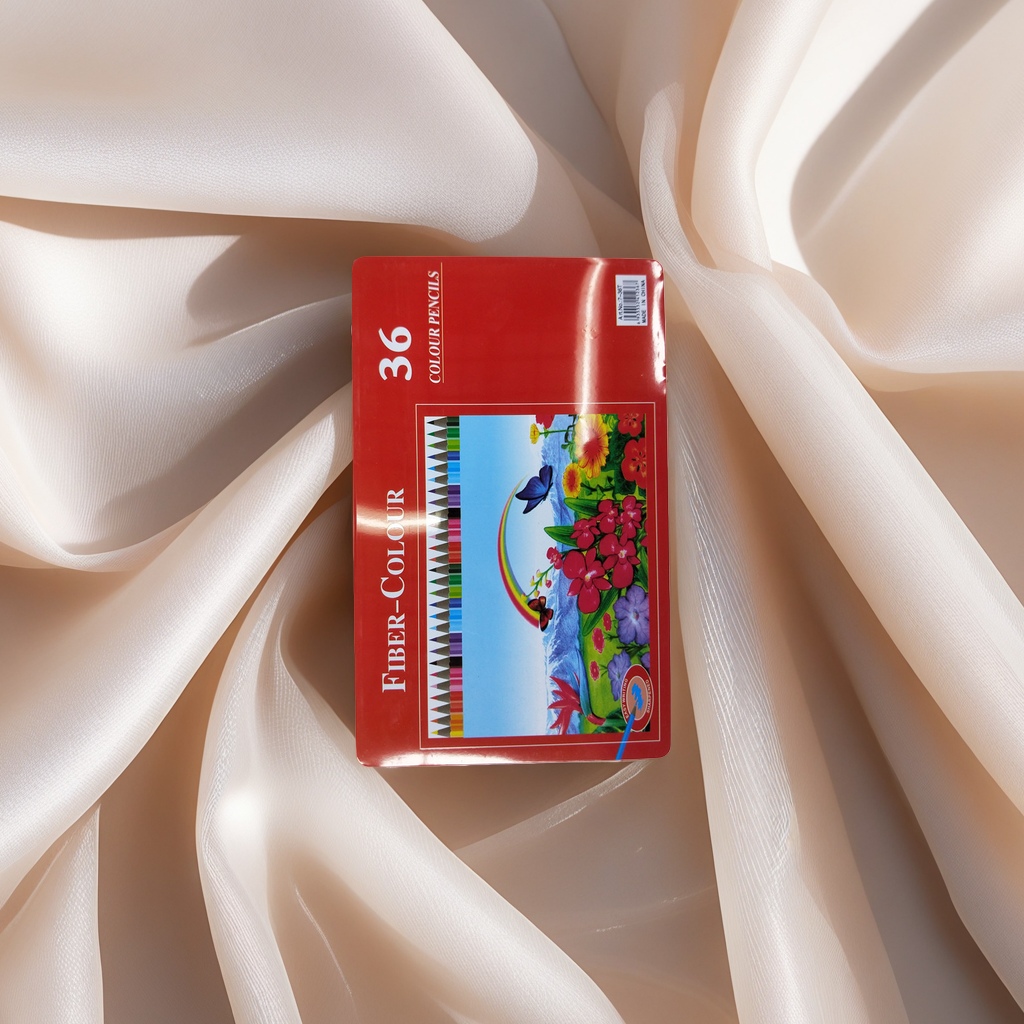 Deli Colored Pencils 24-color red tin box packaged children's drawing stationery set