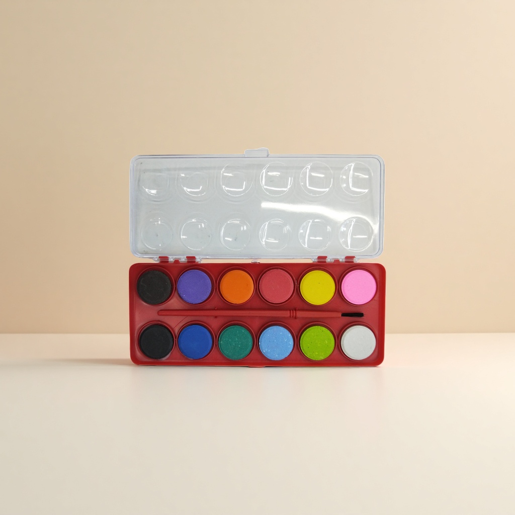 Caja de pintura de acuarela 24 colores kit de pintura de acuarela para estudiantes profesionales herramientas de pintura portátiles Specification image