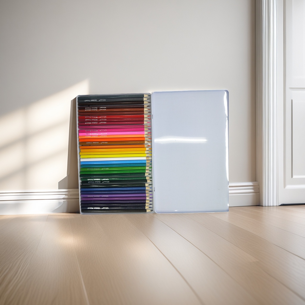 Deli 24-color wooden colored pencils with magnetic pencil case student art drawing set