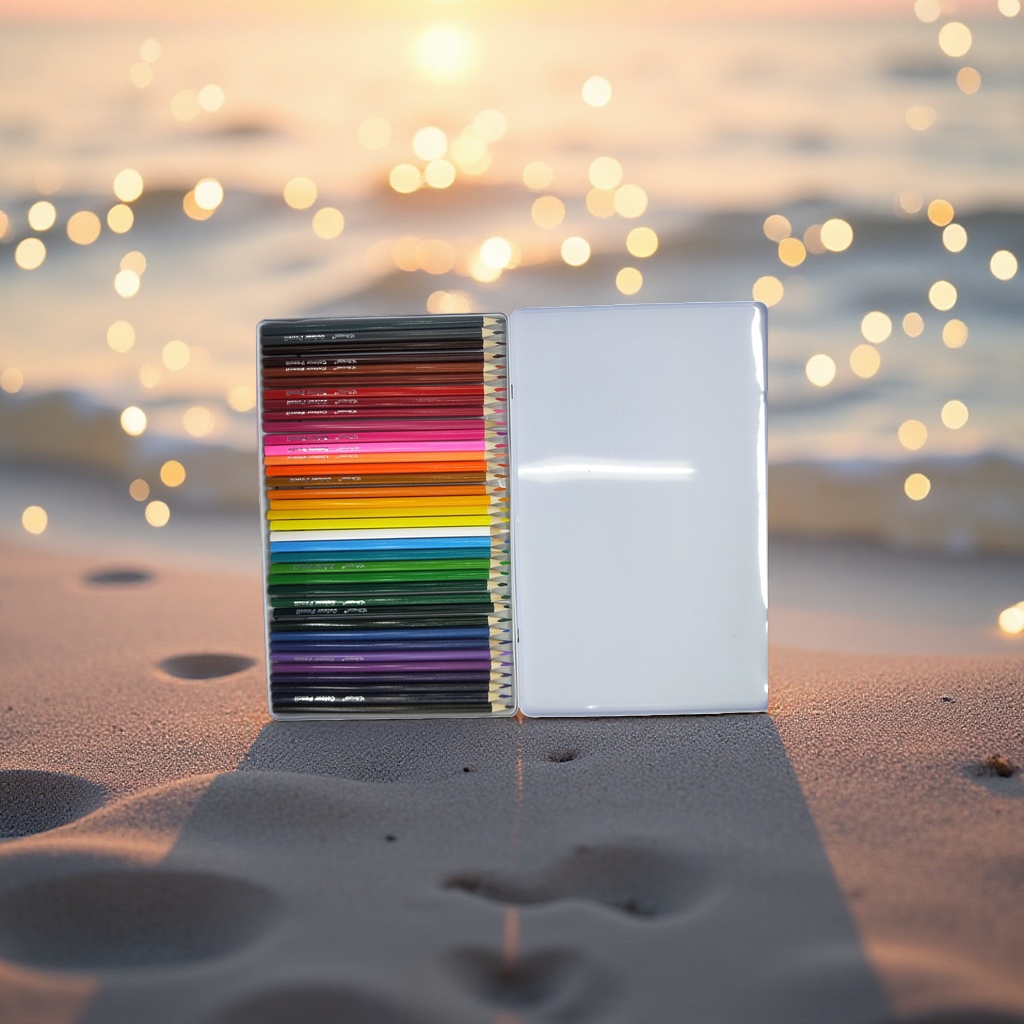 Deli Children's Safe and Non-toxic Colored Pencils in 24 colors with PP material pencil case Learning Drawing set Application Scenario