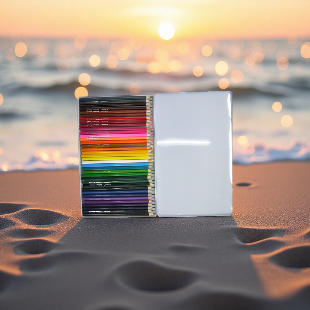 Deli Children's Safe and Non-toxic Colored Pencils in 24 colors with PP material pencil case Learning Drawing set Specification image