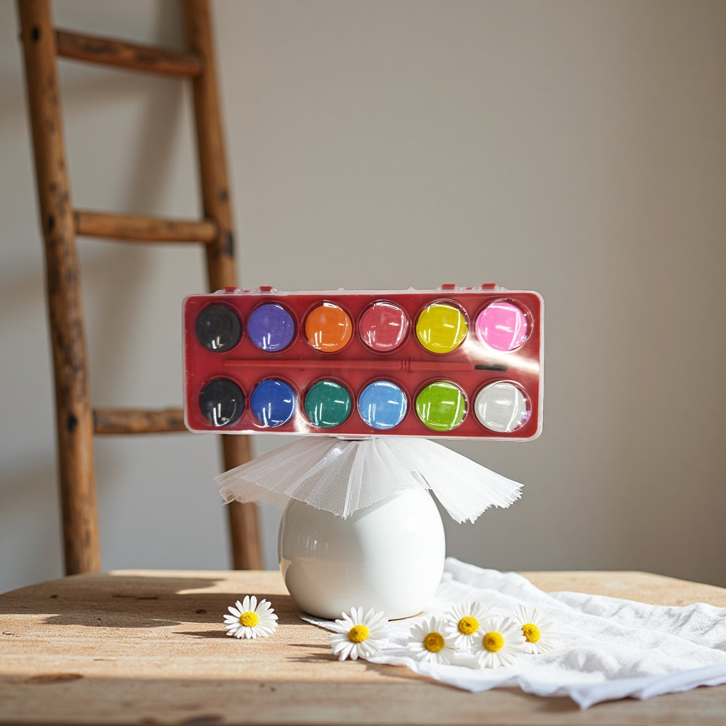 Children's safe and non-toxic color watercolor palette, 12-color tear-off drawing paper set Application Scenario