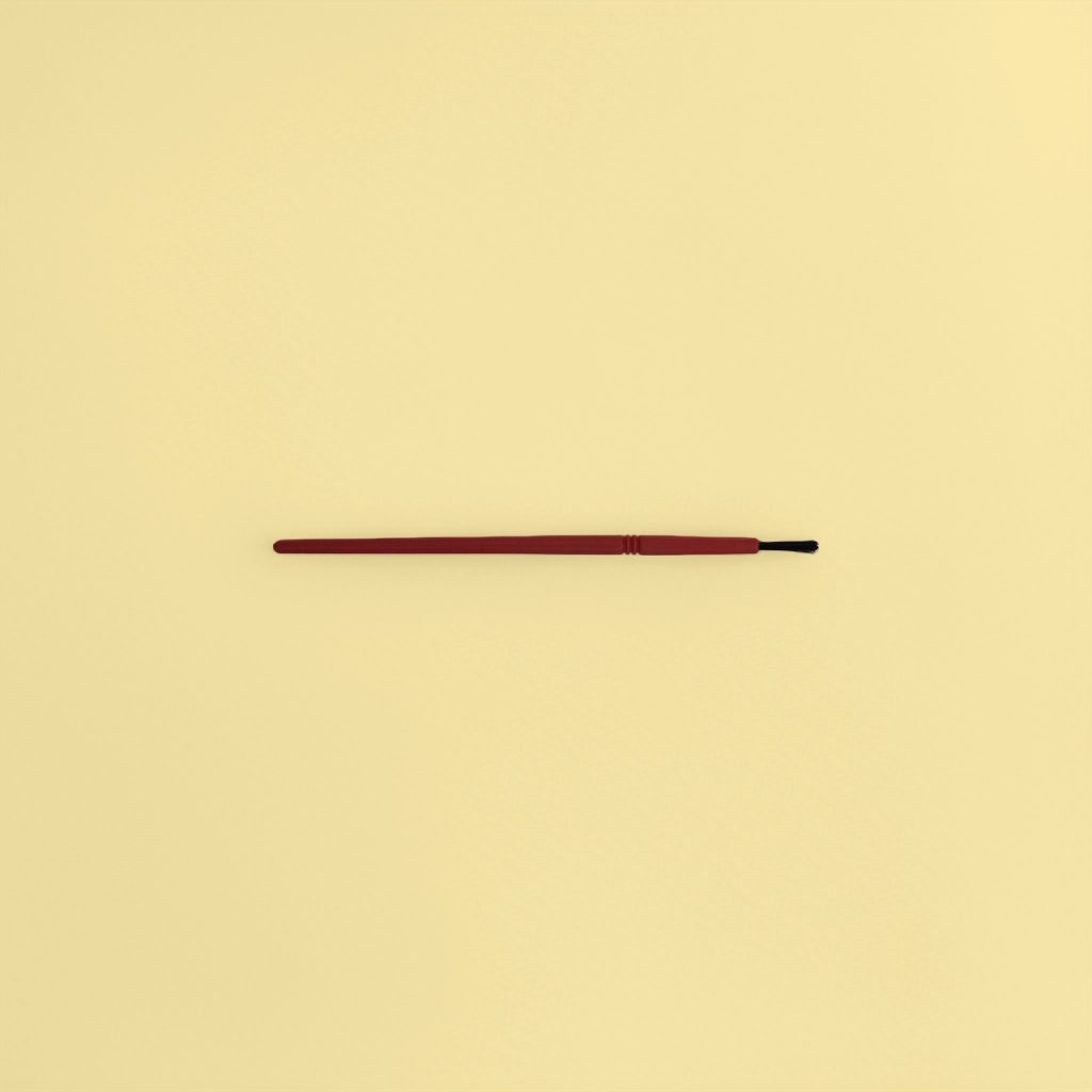 The red eyebrow brush features a double-head design for eyebrow shaping and flexible nylon bristles Specification image