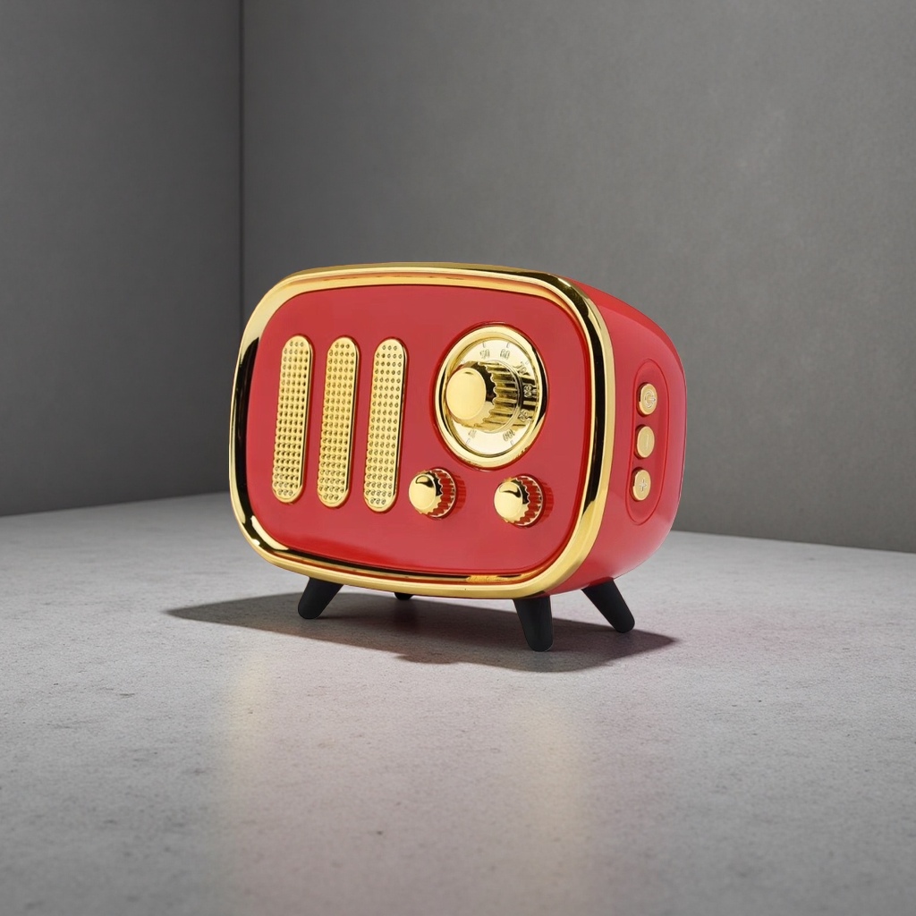 Retro-style wooden shell radio, Bluetooth speaker, alarm clock and sound pickup function Specification image