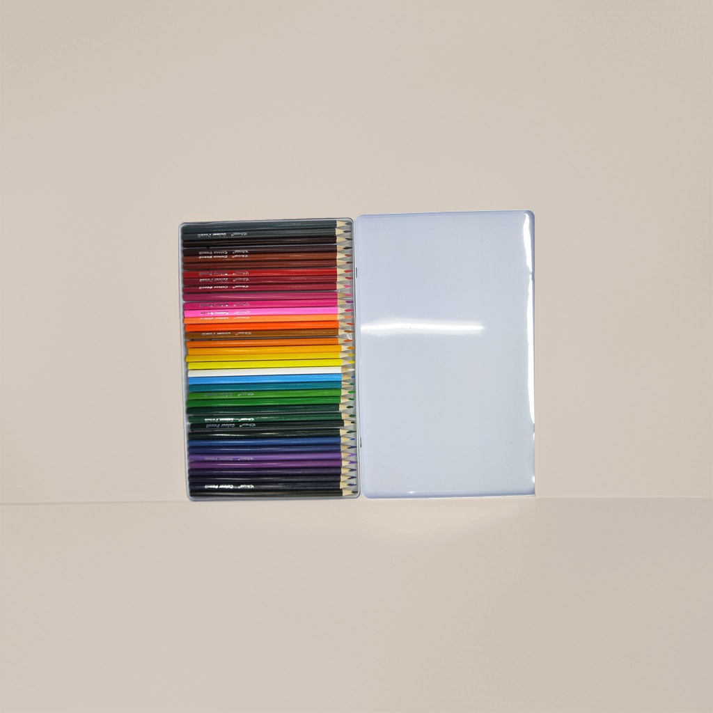 Deli 12-color soft lead colored pencils with PP material colored pencil case student art drawing set details Picture