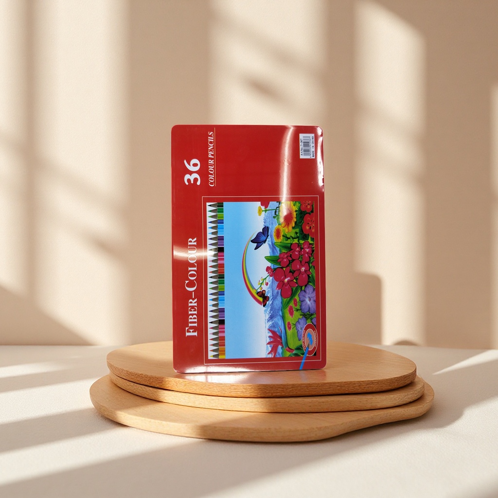 Derecho lápiz de color 36 colores caja de hierro rojo para 24 horas sin romper niños dibujo especial