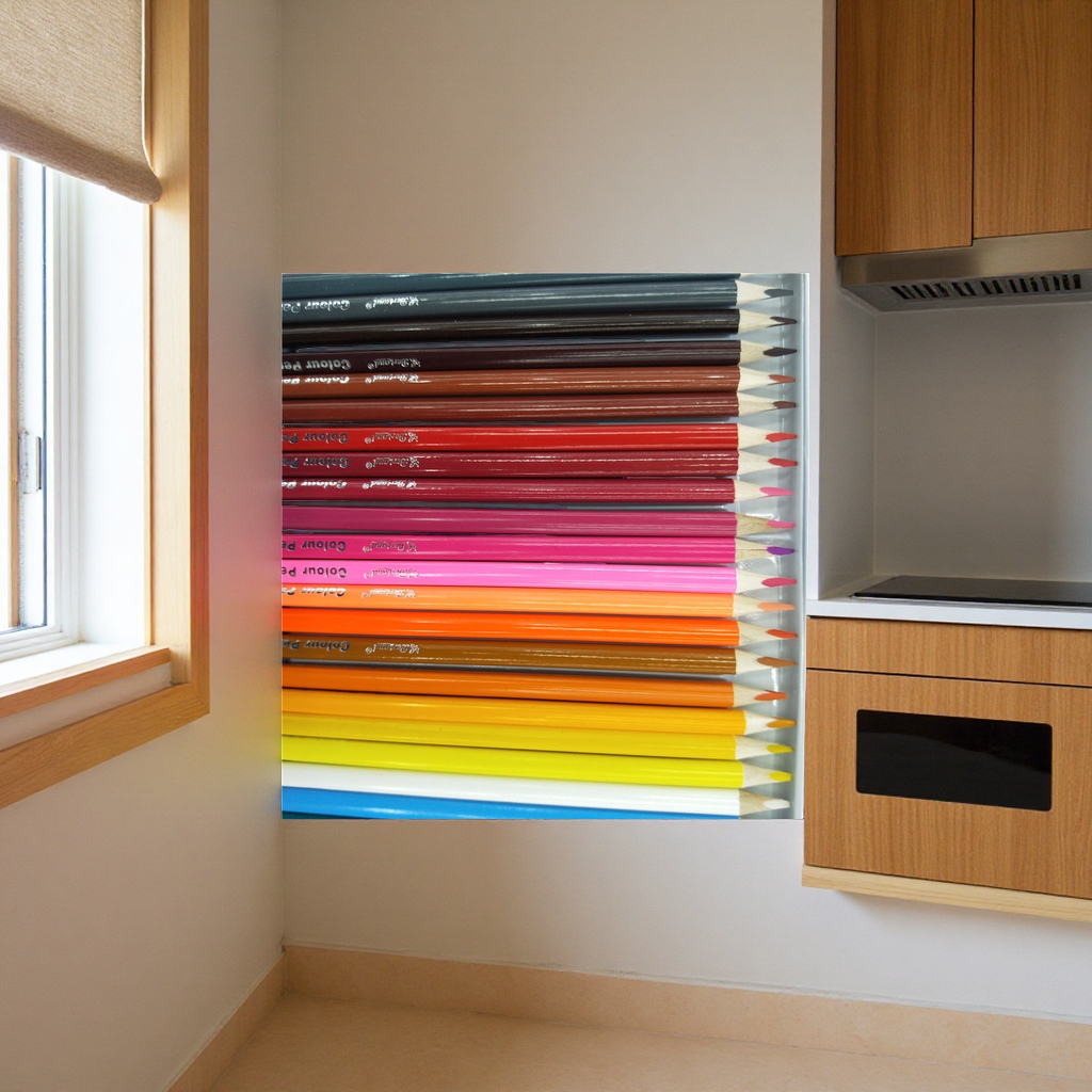 أقلام رصاص ملونة خضراء اللون، 24 بذلة من الألوان الفنية الجميلة Specification image