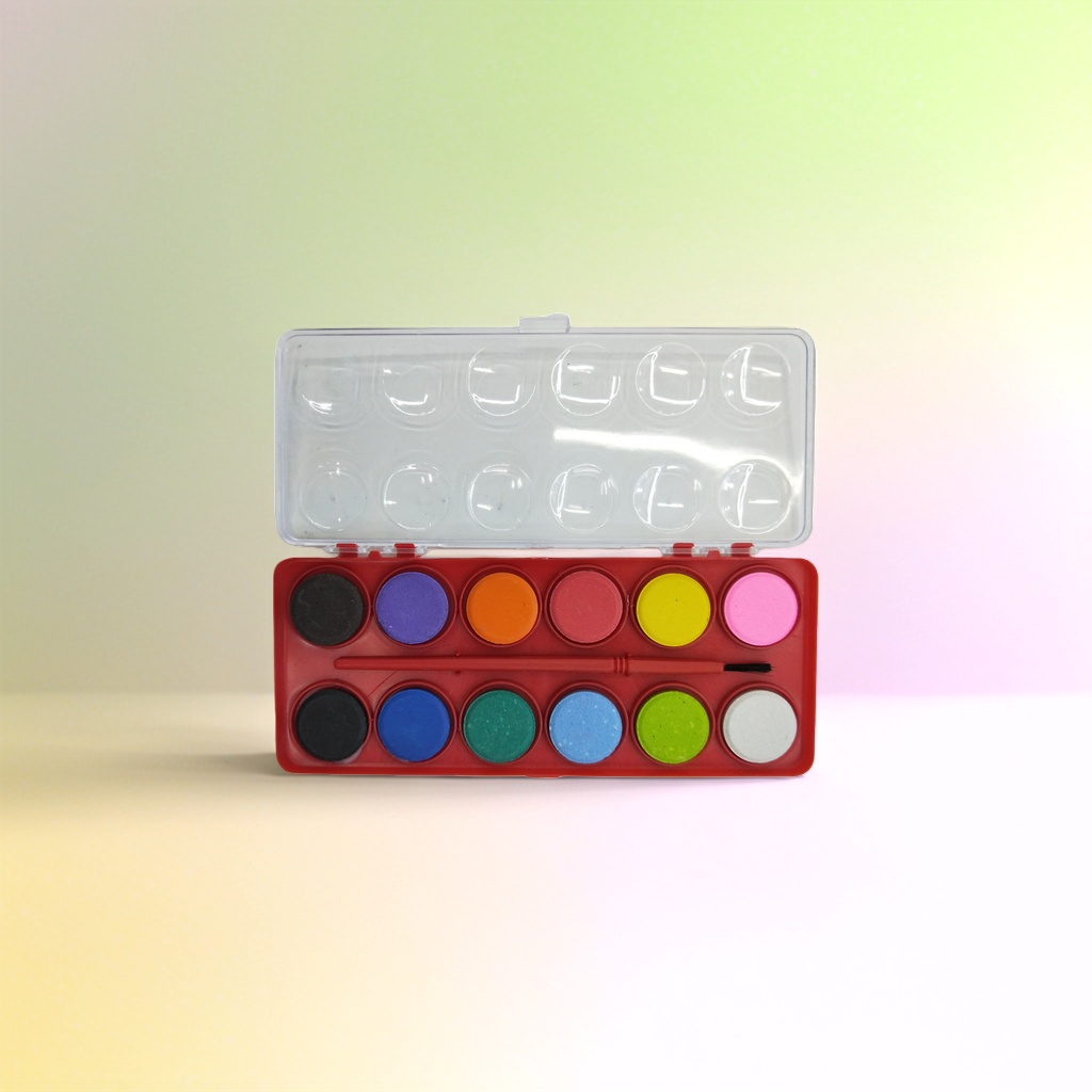 Watercolor paint box, leak-proof and sealed 24-color student art class watercolor set, lightweight travel storage Application Scenario