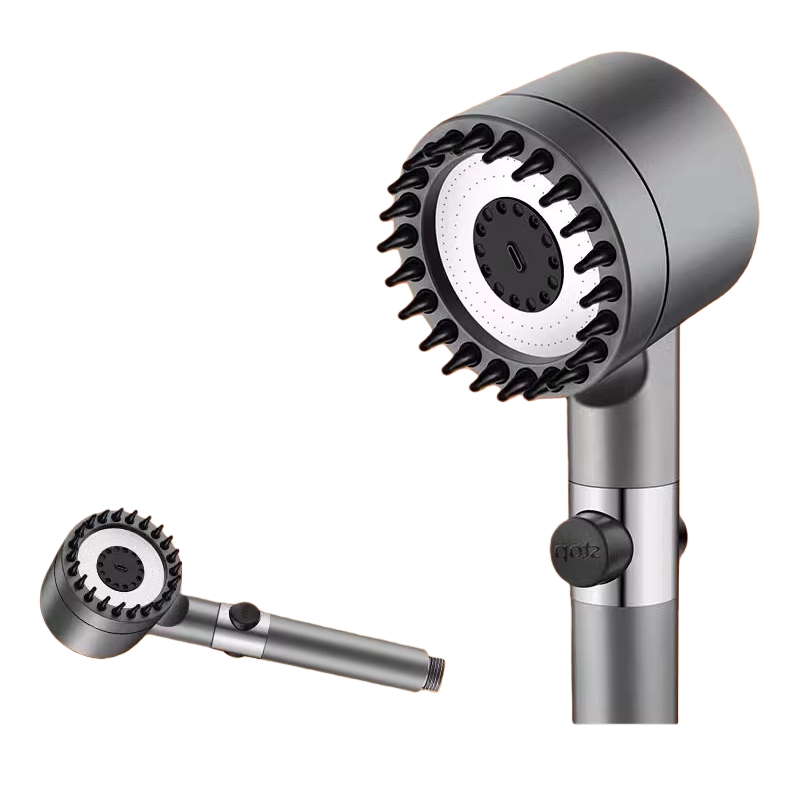 A six-in-one function showerhead for boosting pressure, massage, filtering and skin care Item Picture
