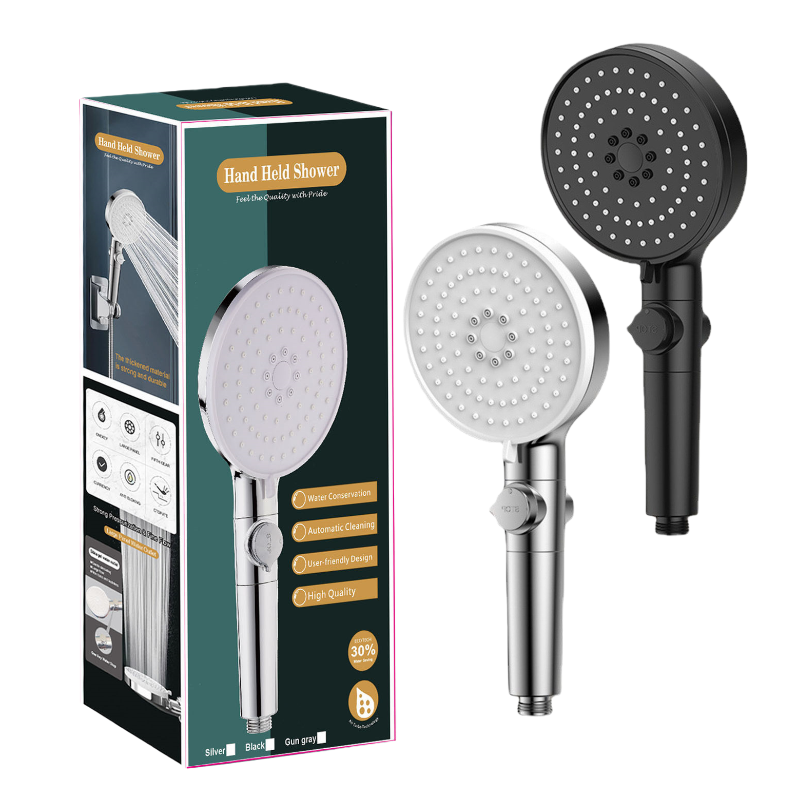 Handheld shower head, constant-temperature anti-scald, water-saving and pressure-increasing showerhead, upgraded version for home bathroom Item Picture