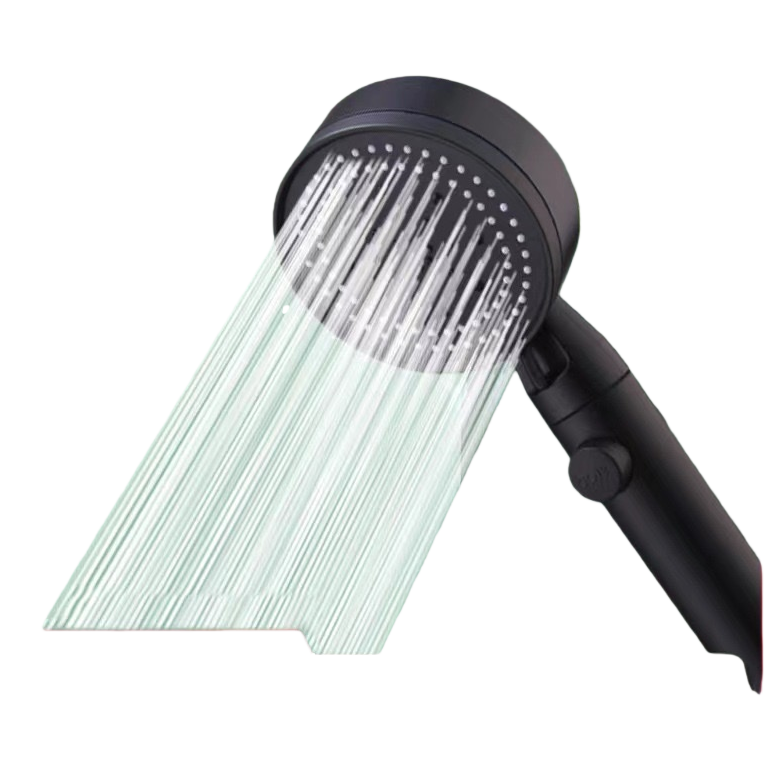Black pressure-increasing shower head, water-saving, anti-clogging, constant pressure large shower head, bathroom showerhead Item Picture