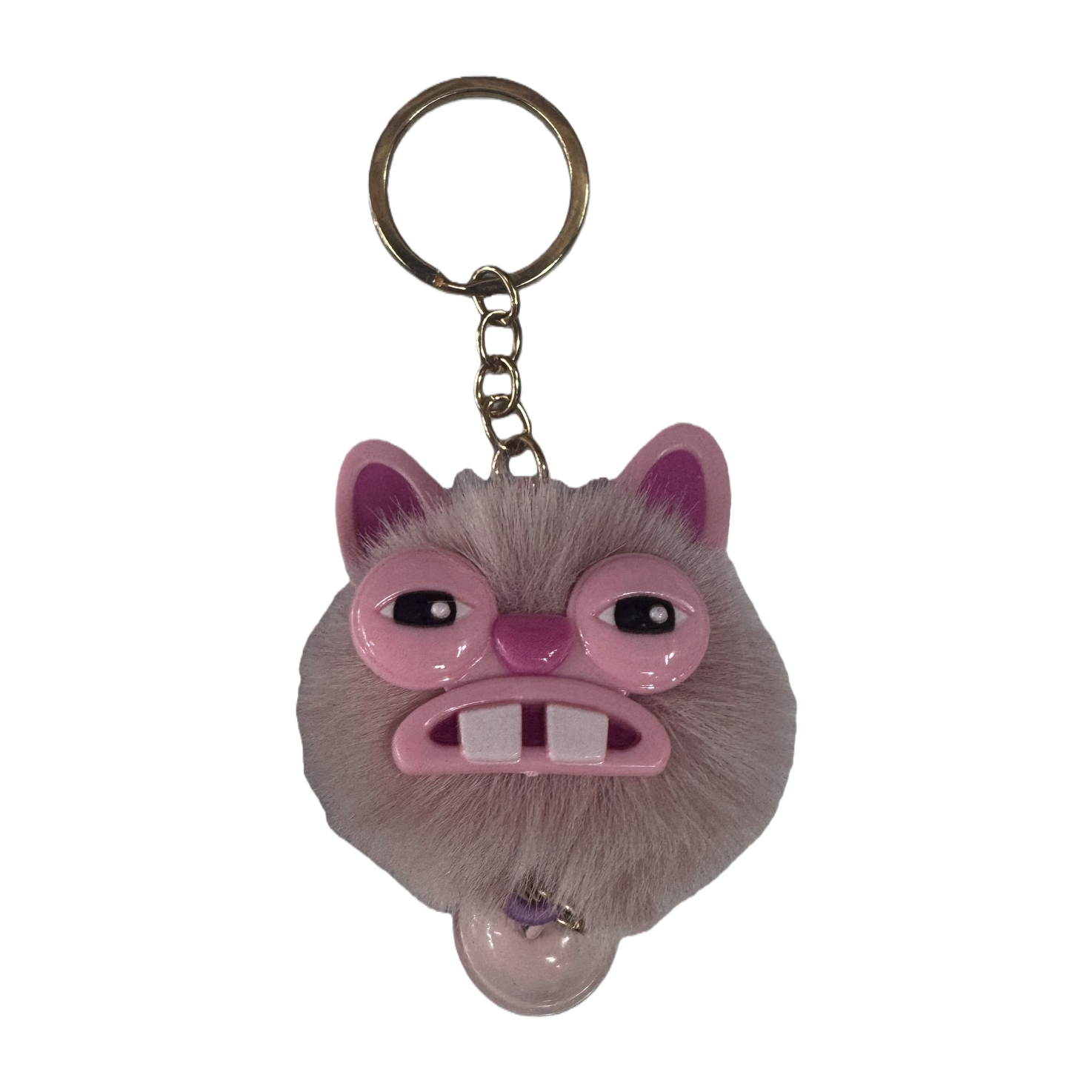 粉色毛绒猫咪造型钥匙扣主体 可爱萌宠挂件礼品赠品 Item Picture