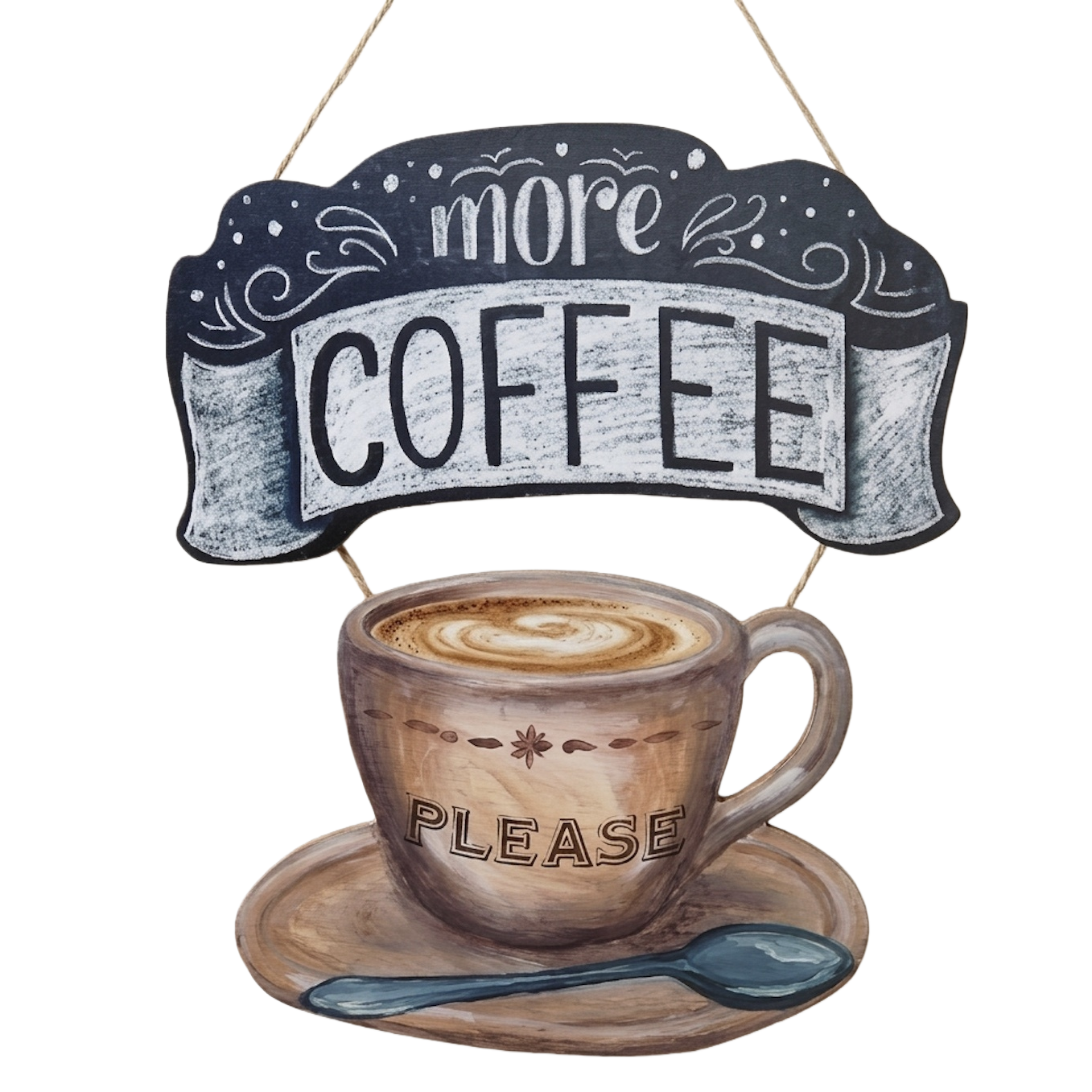 Coffee cup signboards, decorative paintings, coffee-themed wall hangings, creative ornaments for the living room and bedroom Item Picture