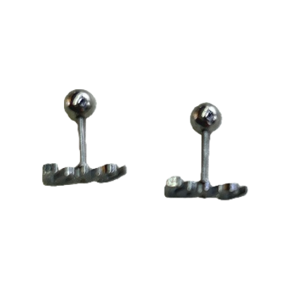 A pair of simple and fashionable earstud metal earrings for women, light luxury and versatile Item Picture