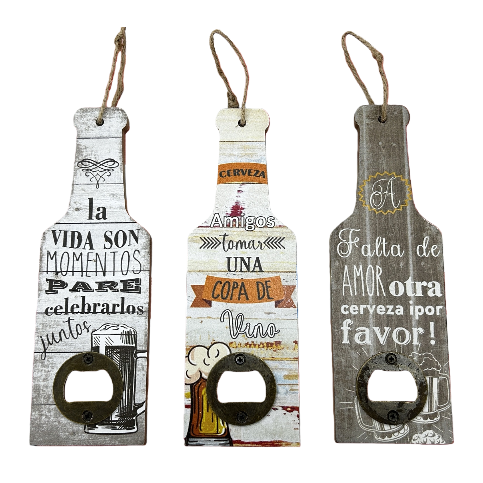 Wooden wine bottle-shaped decorative tag practical home wine set gift Item Picture