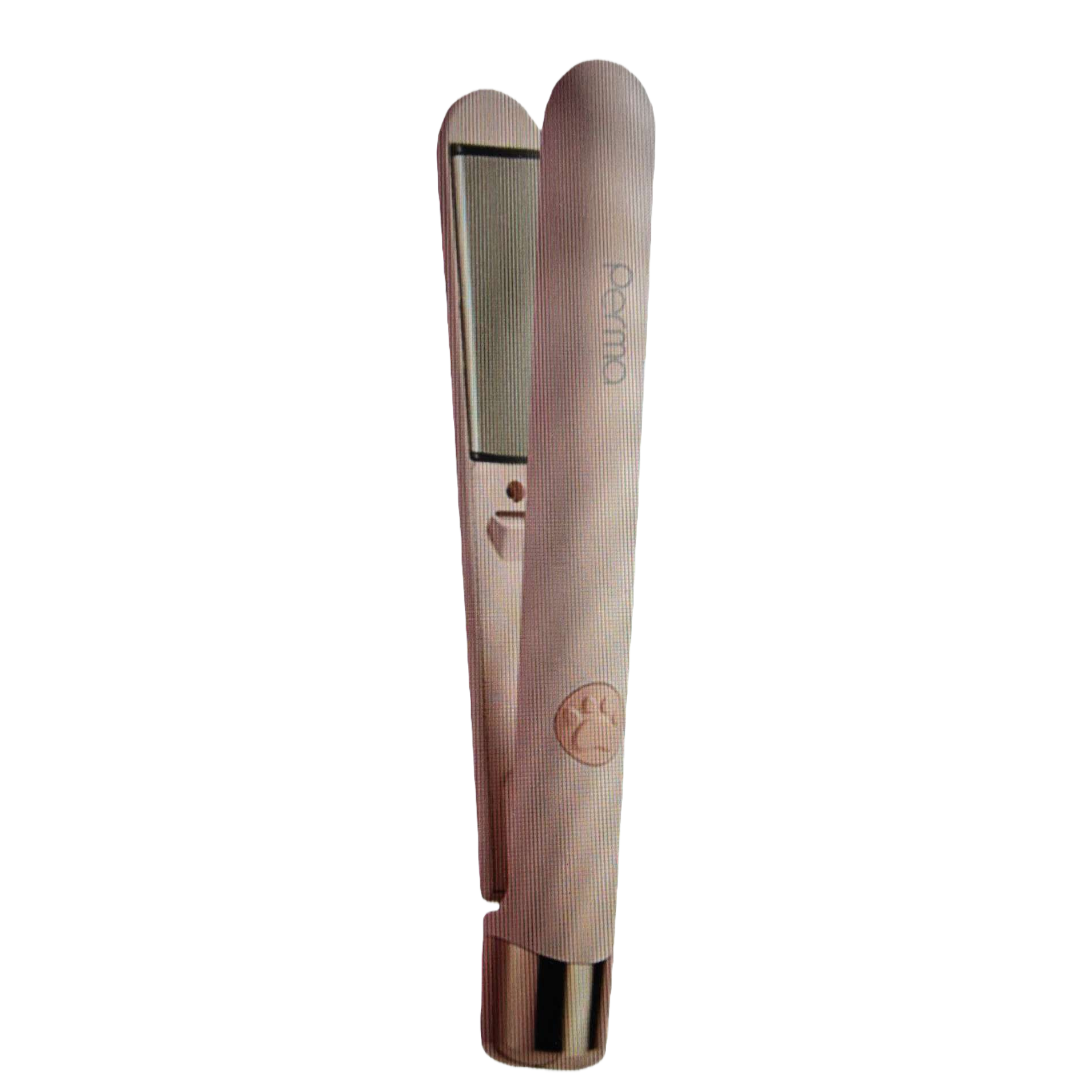The pink straight hair straightening board, with a constant-temperature ceramic coating, is a dual-purpose hair styling tool for both straightening and curling Item Picture