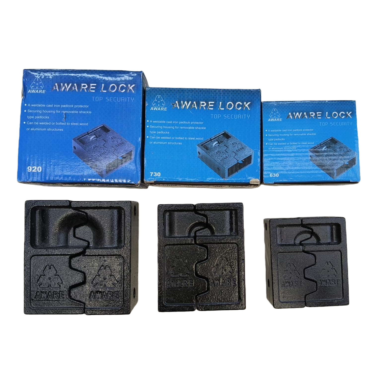 Aware Lock cerradura de seguridad de hierro fundido cubierta protectora de candado anti-palanca anti-robo durable y antioxidante Item Picture