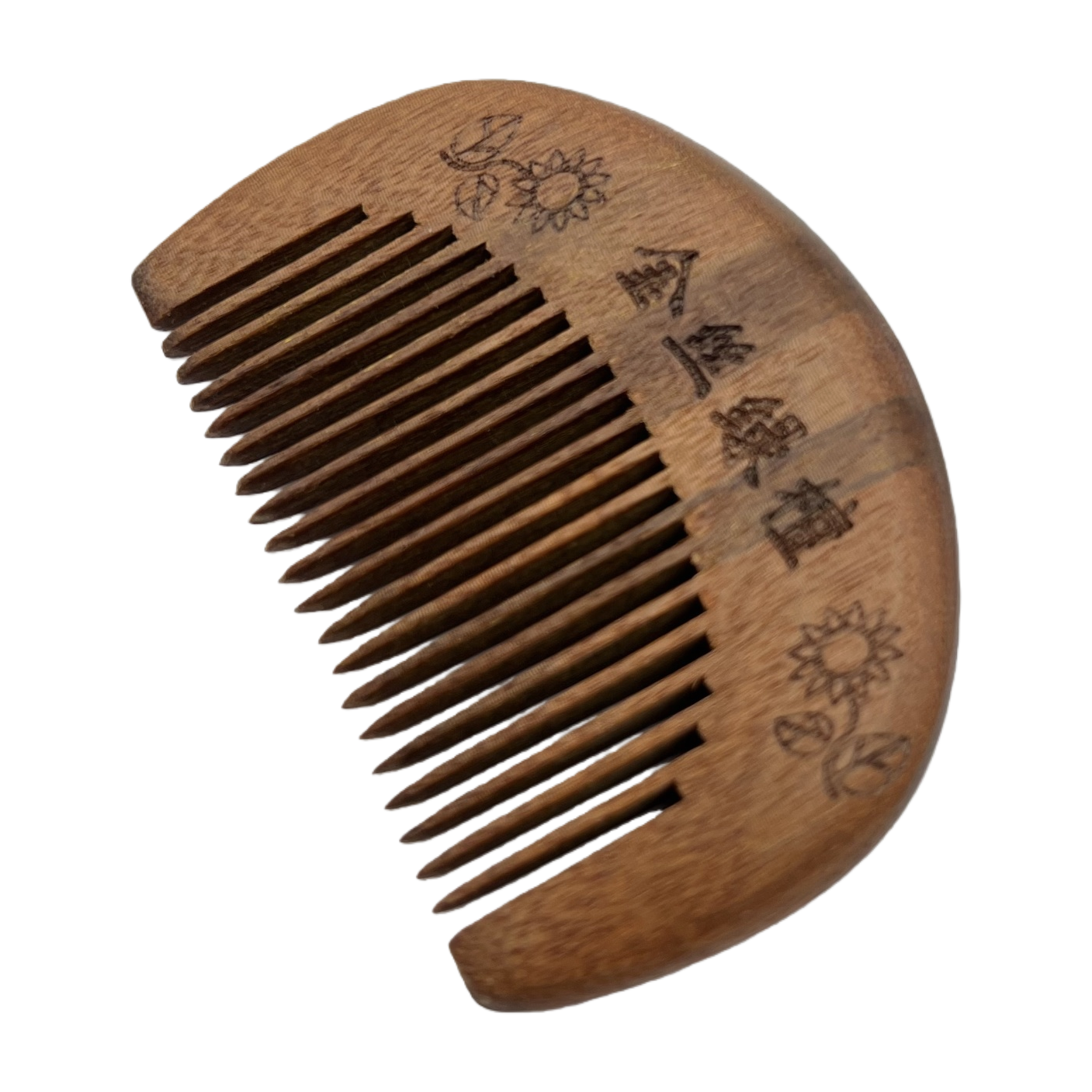 Natural material wooden comb, golden thread sandalwood massage comb, smooth hair without damaging hair, home ancient-style hair combing tool Item Picture