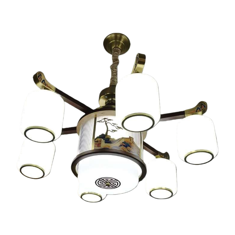 Chinese-style chandeliers for living rooms, dining rooms and bedrooms, Nordic simple modern style copper chandeliers Item Picture