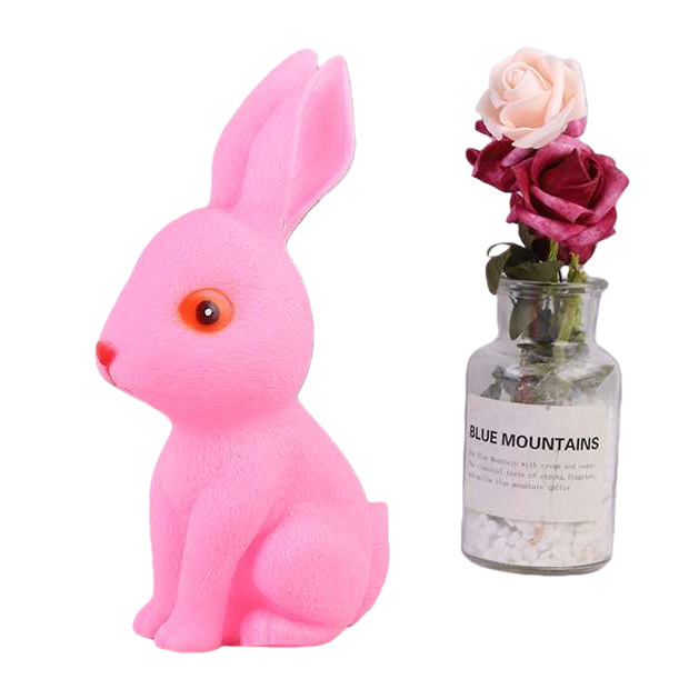 Pink rabbit plush toy, cute throw pillow, bedroom decoration item Item Picture