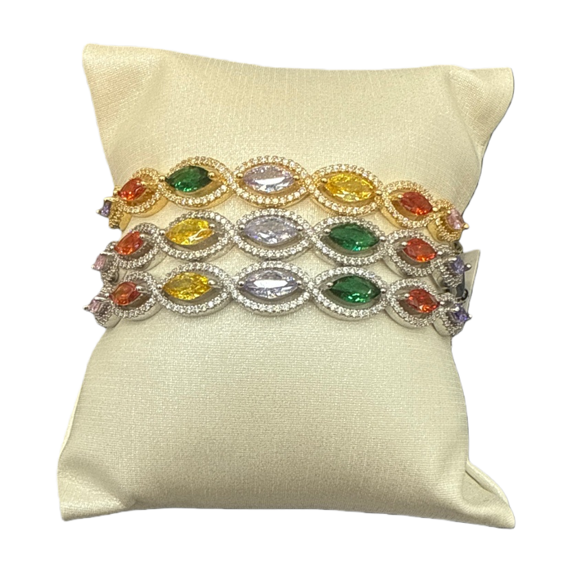 Color gemas pulsera mujer piedra natural pulsera con cuentas accesorios de moda simples Item Picture