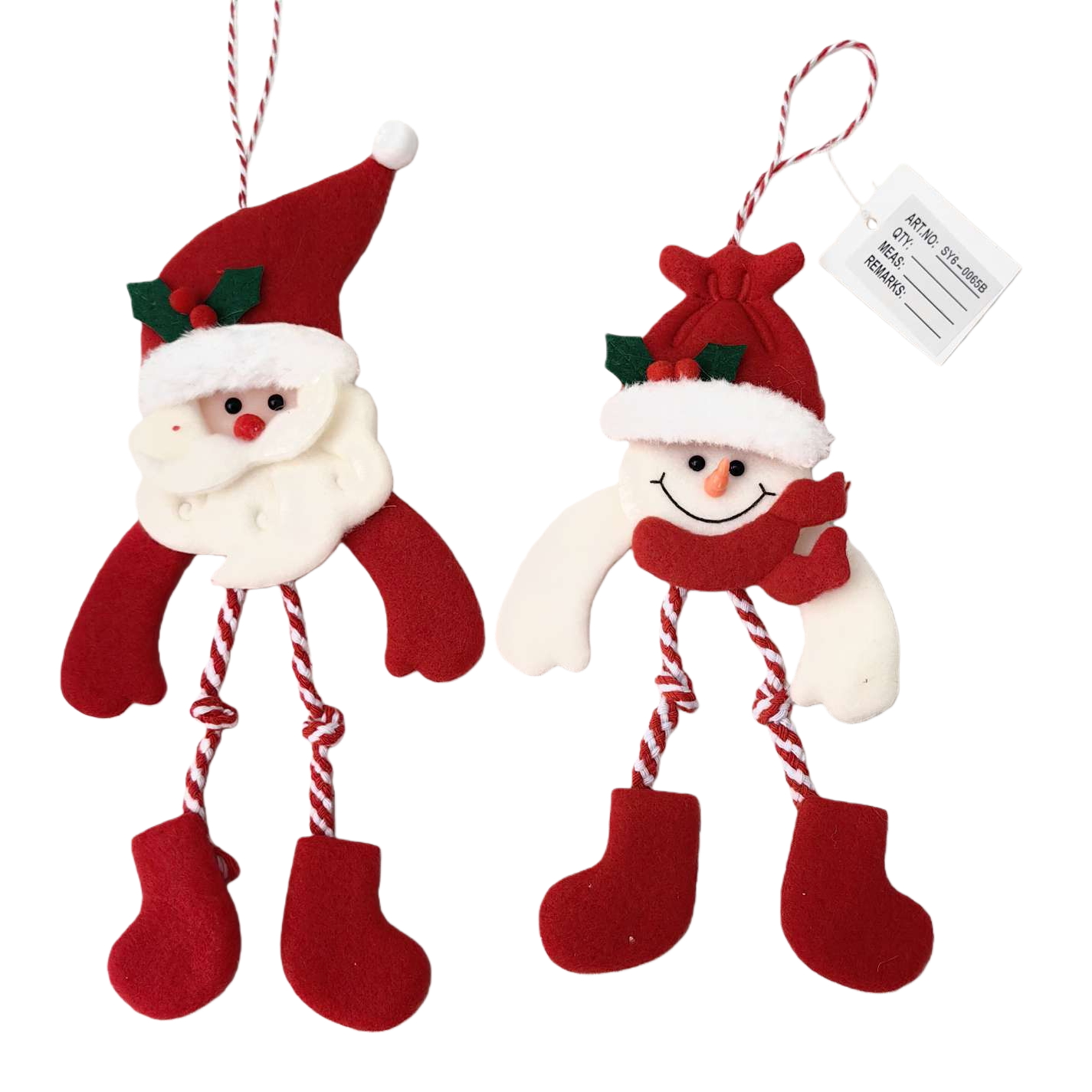 Colgantes de papá noel y muñeco de nieve decoraciones navideñas colgantes de ambiente festivo Item Picture