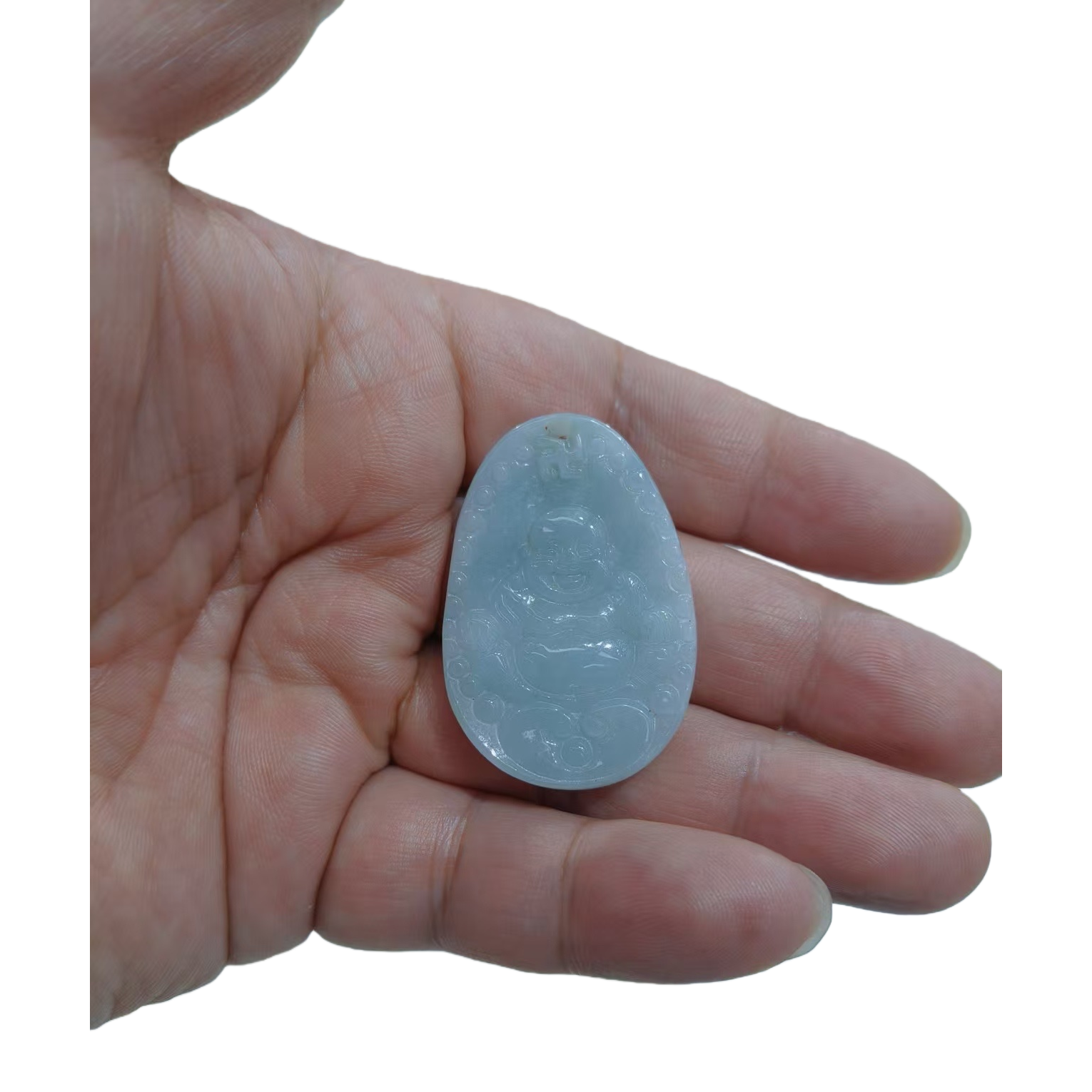 Natural jade pendant, A-grade ice type floating flower women's necklace, exquisite packaging for gifting Item Picture