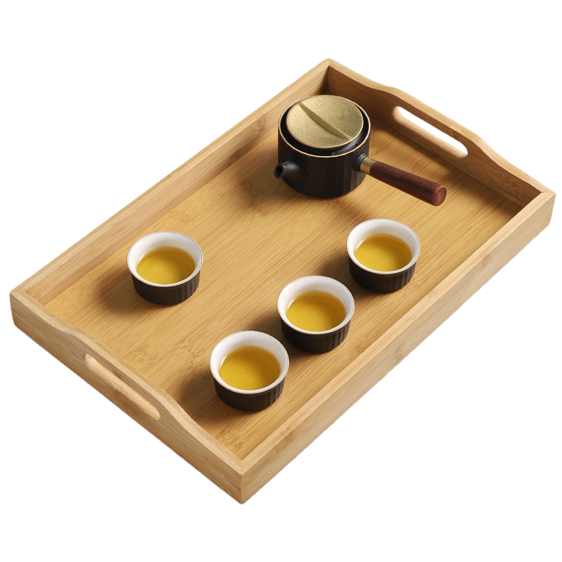 Solid wood tea tray and tea set, including tea tray, tea tray and purple clay accessories, for simple Chinese tea ceremony Item Picture