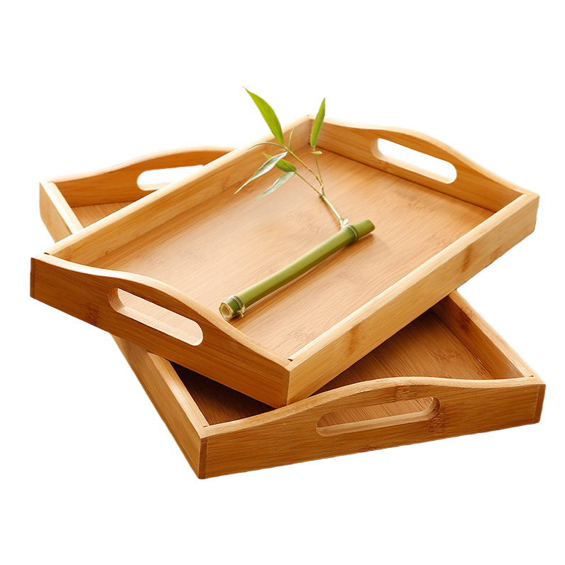 Wooden trays, natural solid wood coffee table trays, Nordic-style home storage trays, round or square options available Item Picture
