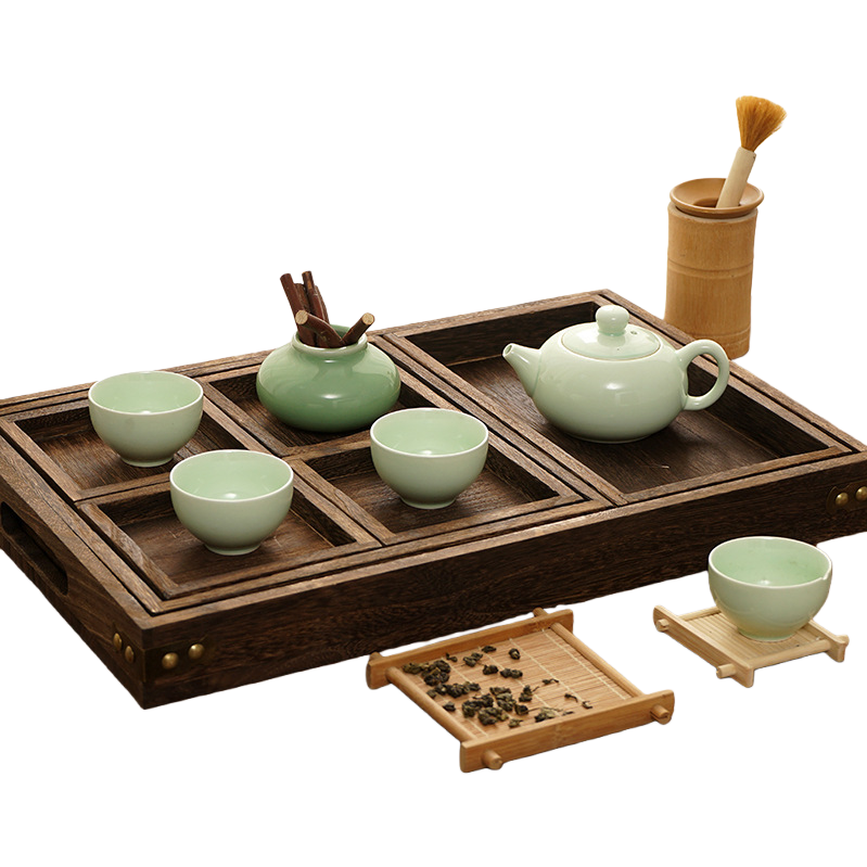 Tea set, ceramic tea set, complete set including teapot, tea cups, fair cup, tea strainer and tea rules Item Picture