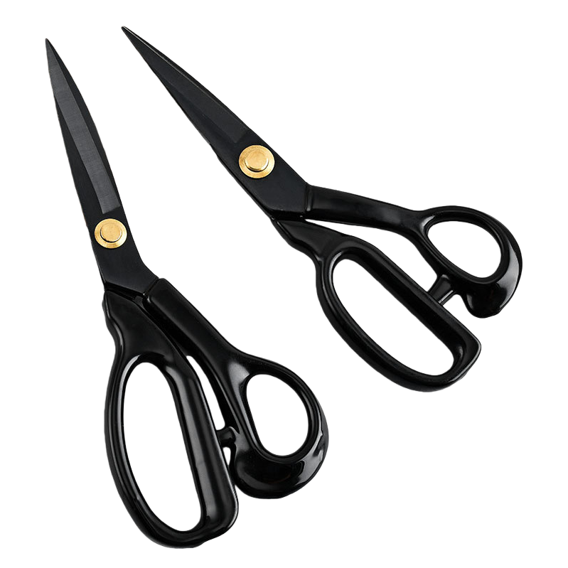 Black scissors, professional fabric cutting scissors, stainless steel sharp, multi-functional household scissors Item Picture