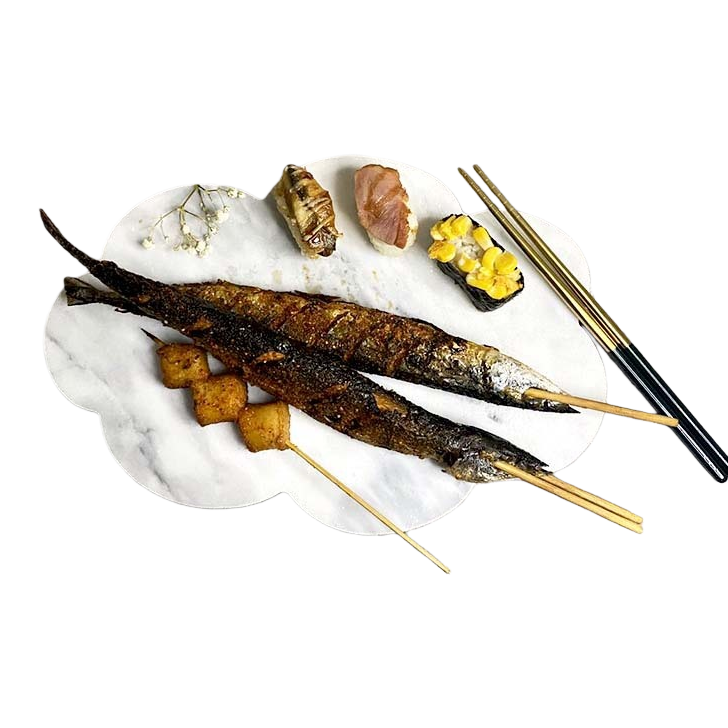 The delicious grilled fish and sushi platter double combo set is the preferred choice for family gatherings and takeout Item Picture