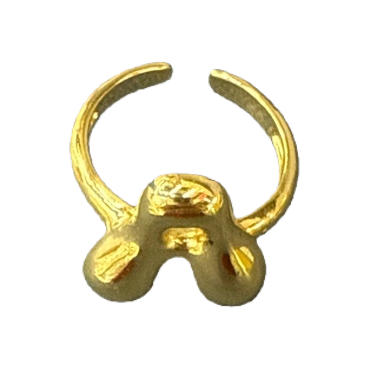 金色戒指+戒指白底实物图