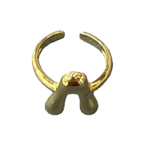 The golden ring is a fashionable and versatile lady's ring with a light luxury gold-plated electroplating process, suitable for daily commuting Item Picture
